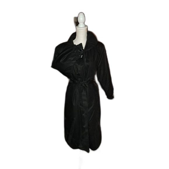 SALE!! Beautiful 6 Petite London Fog 3/4 sleeve Zip out lining Black-Rose Lining - Picture 10 of 10